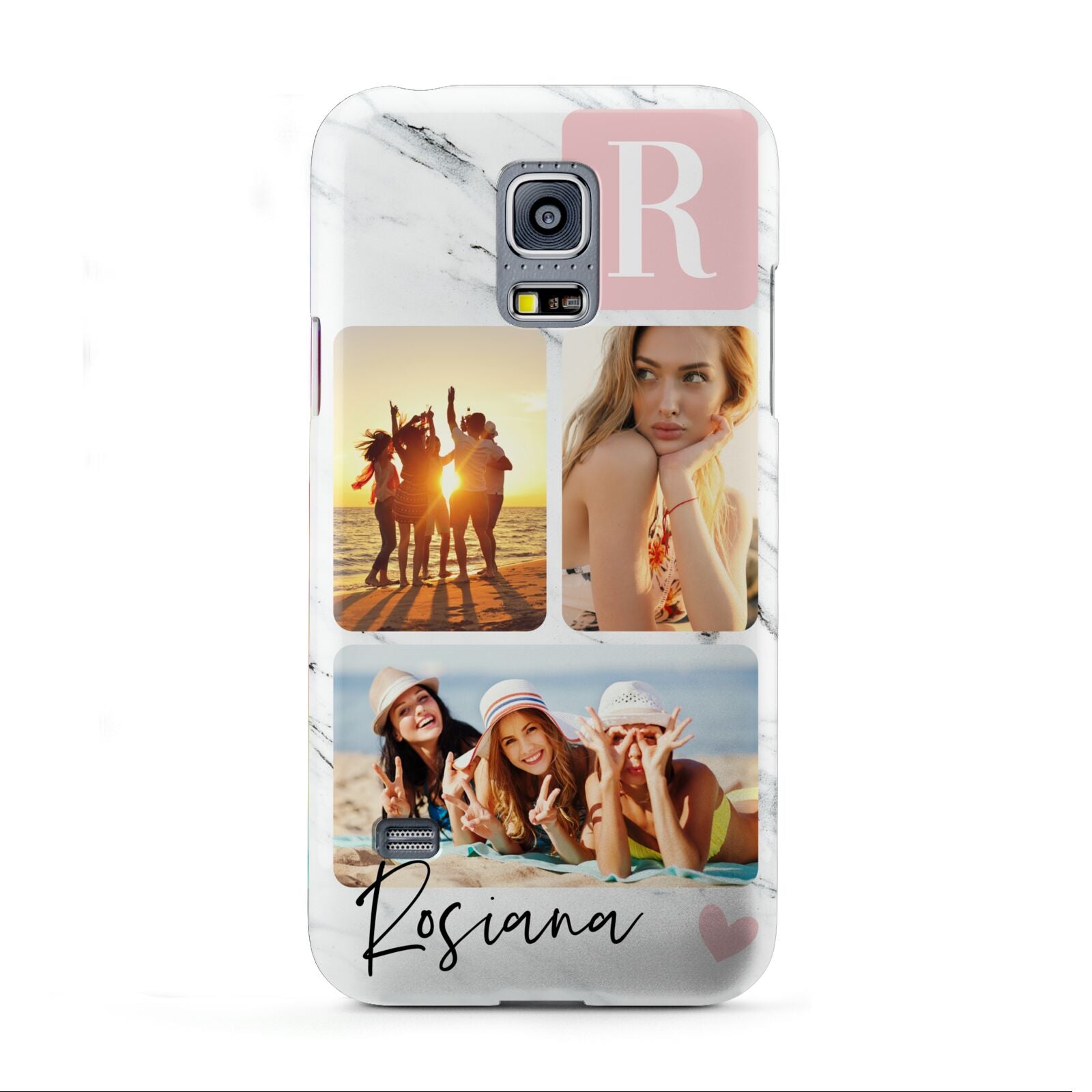 Personalised Three Photo Marble Name Samsung Galaxy S5 Mini Case