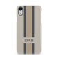 Personalised Three Stripes Apple iPhone XR White 3D Snap Case