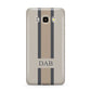 Personalised Three Stripes Samsung Galaxy J7 2016 Case on gold phone