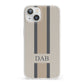 Personalised Three Stripes iPhone 13 Clear Bumper Case