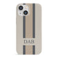 Personalised Three Stripes iPhone 13 Mini Full Wrap 3D Snap Case