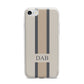 Personalised Three Stripes iPhone 7 Bumper Case on Silver iPhone