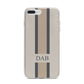 Personalised Three Stripes iPhone 7 Plus Bumper Case on Silver iPhone