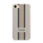 Personalised Three Stripes iPhone 8 3D Tough Case on Gold Phone