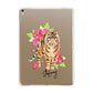 Personalised Tiger Apple iPad Gold Case