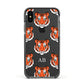 Personalised Tiger Head Apple iPhone Xs Impact Case Black Edge on Black Phone