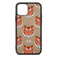 Personalised Tiger Head Gold Pebble Leather iPhone 11 Case