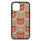 Personalised Tiger Head Gold Pebble Leather iPhone 11 Pro Case