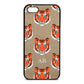 Personalised Tiger Head Gold Pebble Leather iPhone 5 Case