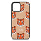 Personalised Tiger Head Nude Pebble Leather iPhone 12 Pro Max Case