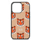Personalised Tiger Head Nude Pebble Leather iPhone 13 Pro Case