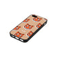 Personalised Tiger Head Nude Pebble Leather iPhone 5 Case Side Angle