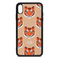 Personalised Tiger Head Nude Pebble Leather iPhone Xs Max Case