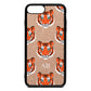Personalised Tiger Head Rose Gold Pebble Leather iPhone 8 Plus Case