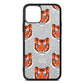 Personalised Tiger Head Silver Pebble Leather iPhone 11 Case