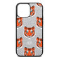 Personalised Tiger Head Silver Pebble Leather iPhone 13 Pro Max Case