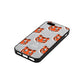 Personalised Tiger Head Silver Pebble Leather iPhone 5 Case Side Angle
