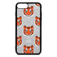 Personalised Tiger Head Silver Pebble Leather iPhone 8 Plus Case