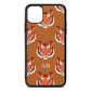 Personalised Tiger Head Tan Pebble Leather iPhone 11 Pro Max Case