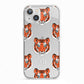 Personalised Tiger Head iPhone 13 TPU Impact Case with White Edges