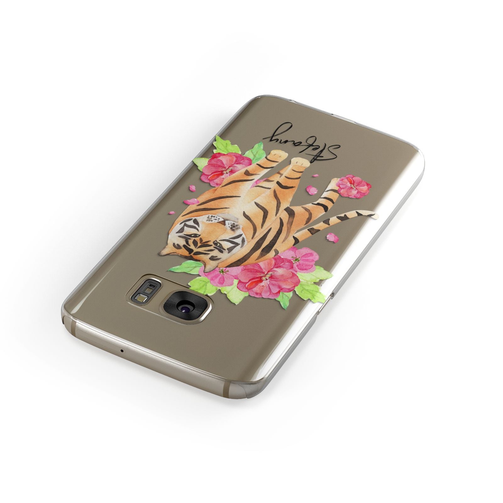 Personalised Tiger Samsung Galaxy Case Front Close Up