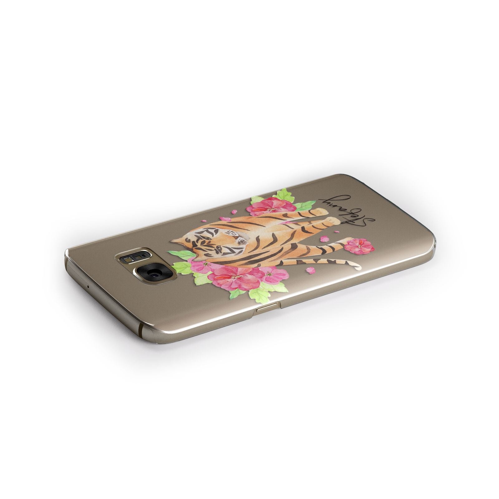 Personalised Tiger Samsung Galaxy Case Side Close Up
