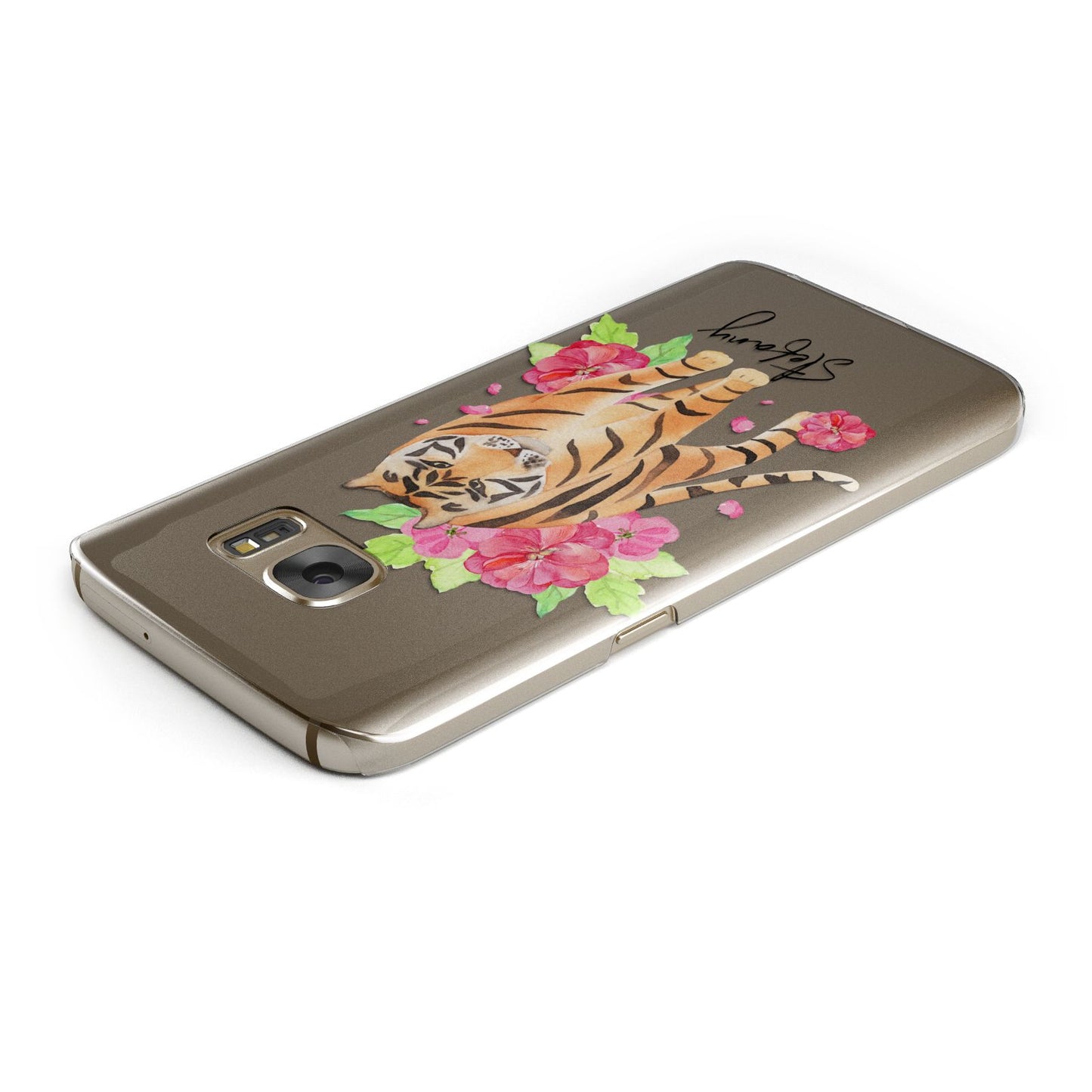 Personalised Tiger Samsung Galaxy Case Top Cutout