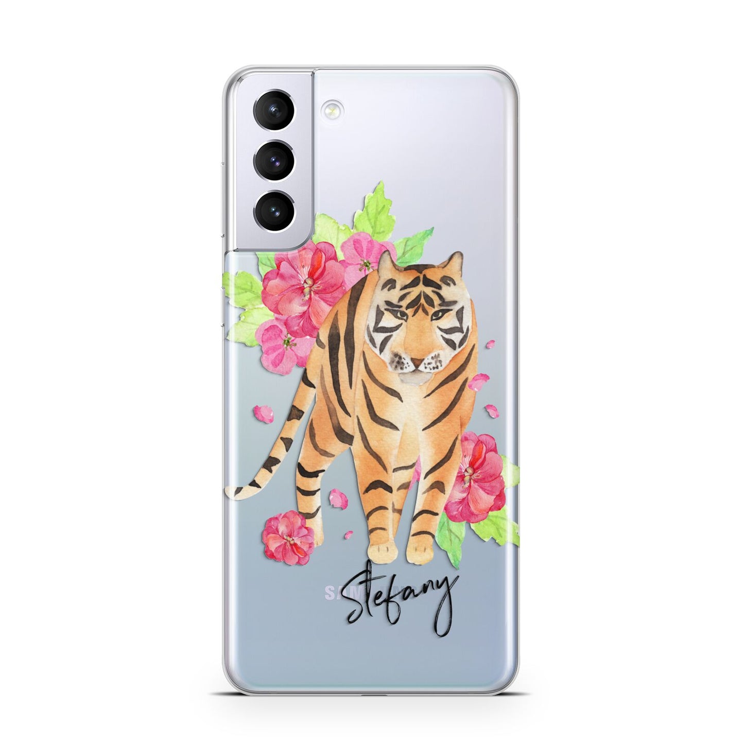 Personalised Tiger Samsung S21 Plus Phone Case