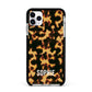 Personalised Tortoise Shell Pattern Apple iPhone 11 Pro Max in Silver with Black Impact Case