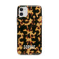 Personalised Tortoise Shell Pattern Apple iPhone 11 in White with Bumper Case