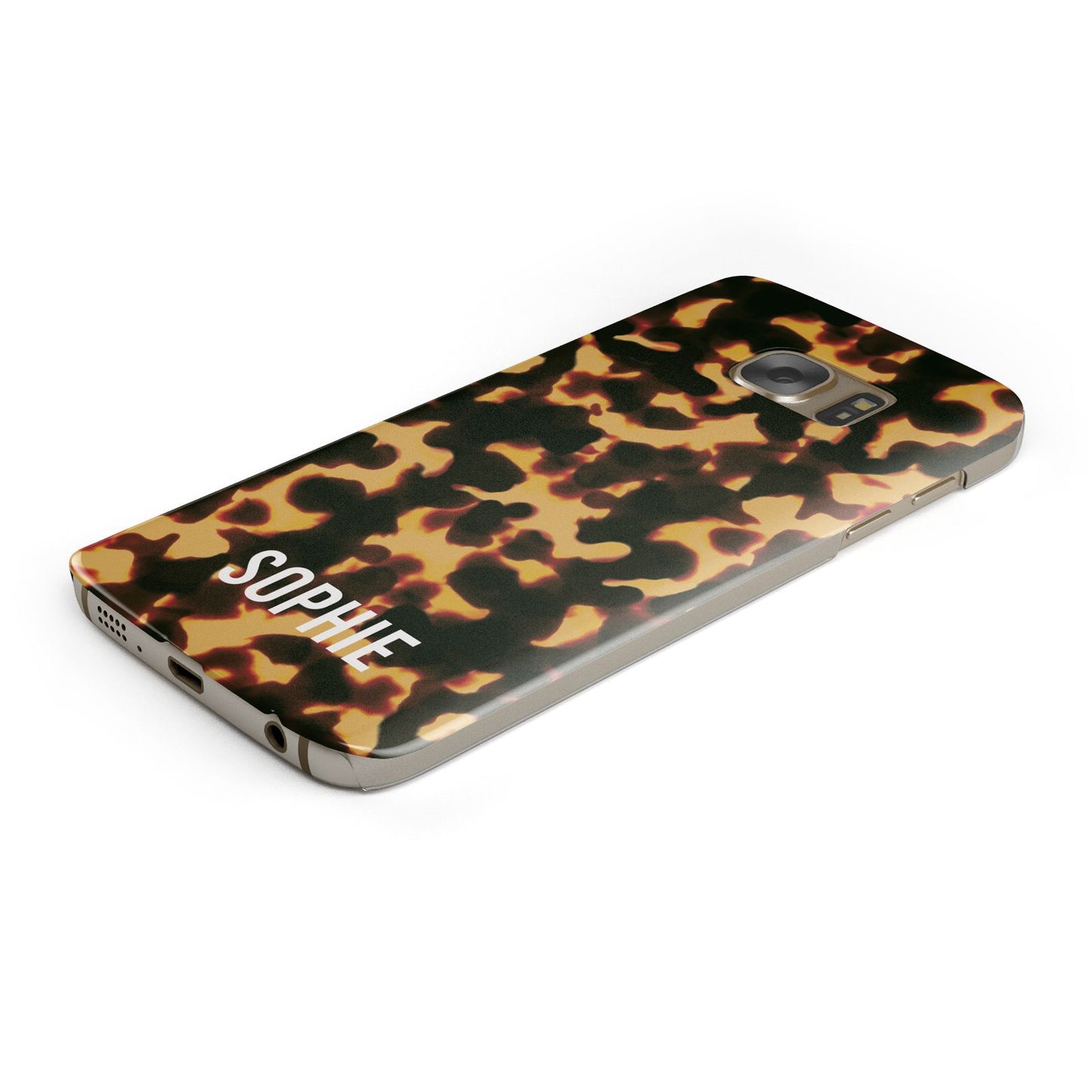 Personalised Tortoise Shell Pattern Samsung Galaxy Case Bottom Cutout