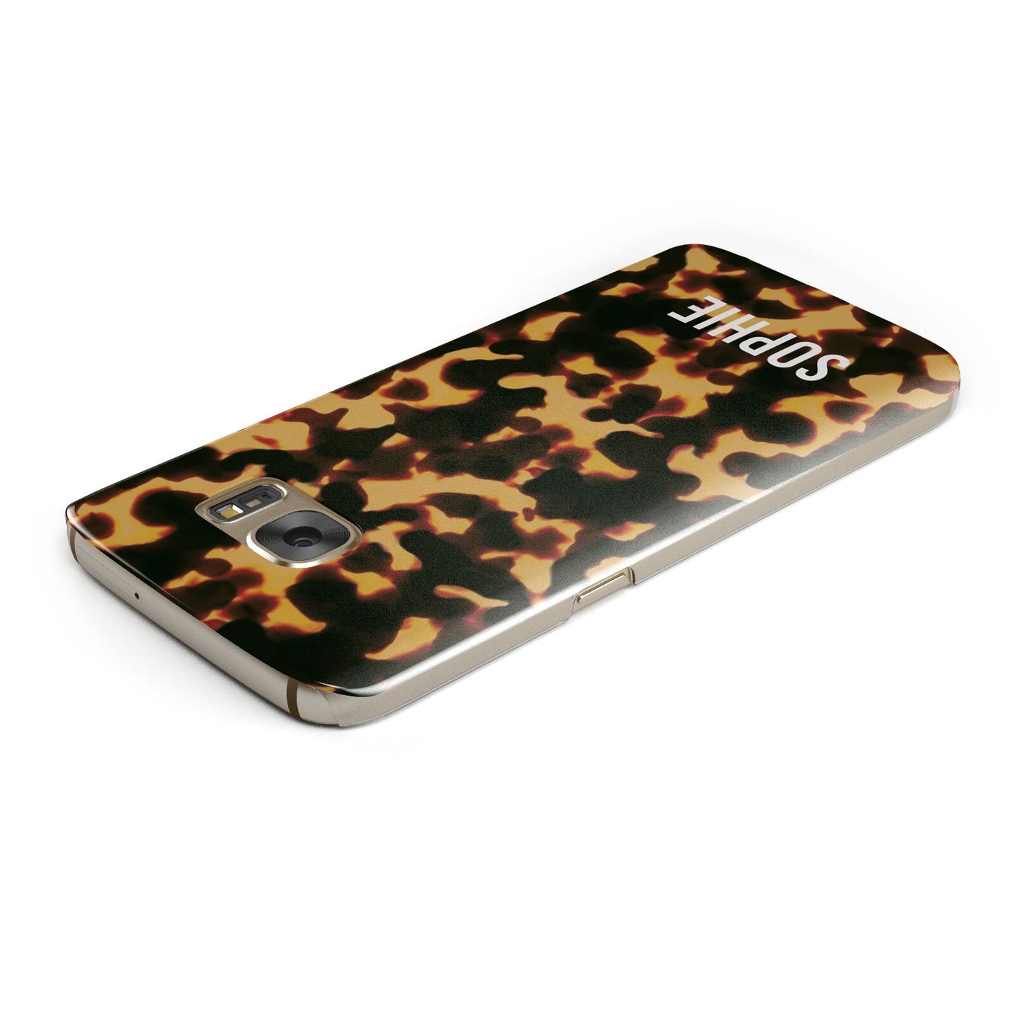 Personalised Tortoise Shell Pattern Samsung Galaxy Case Top Cutout