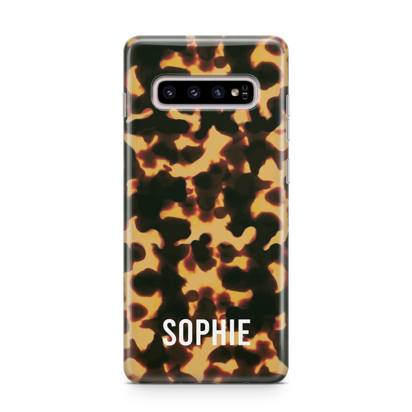 Personalised Tortoise Shell Pattern Samsung Galaxy S10 Plus Case