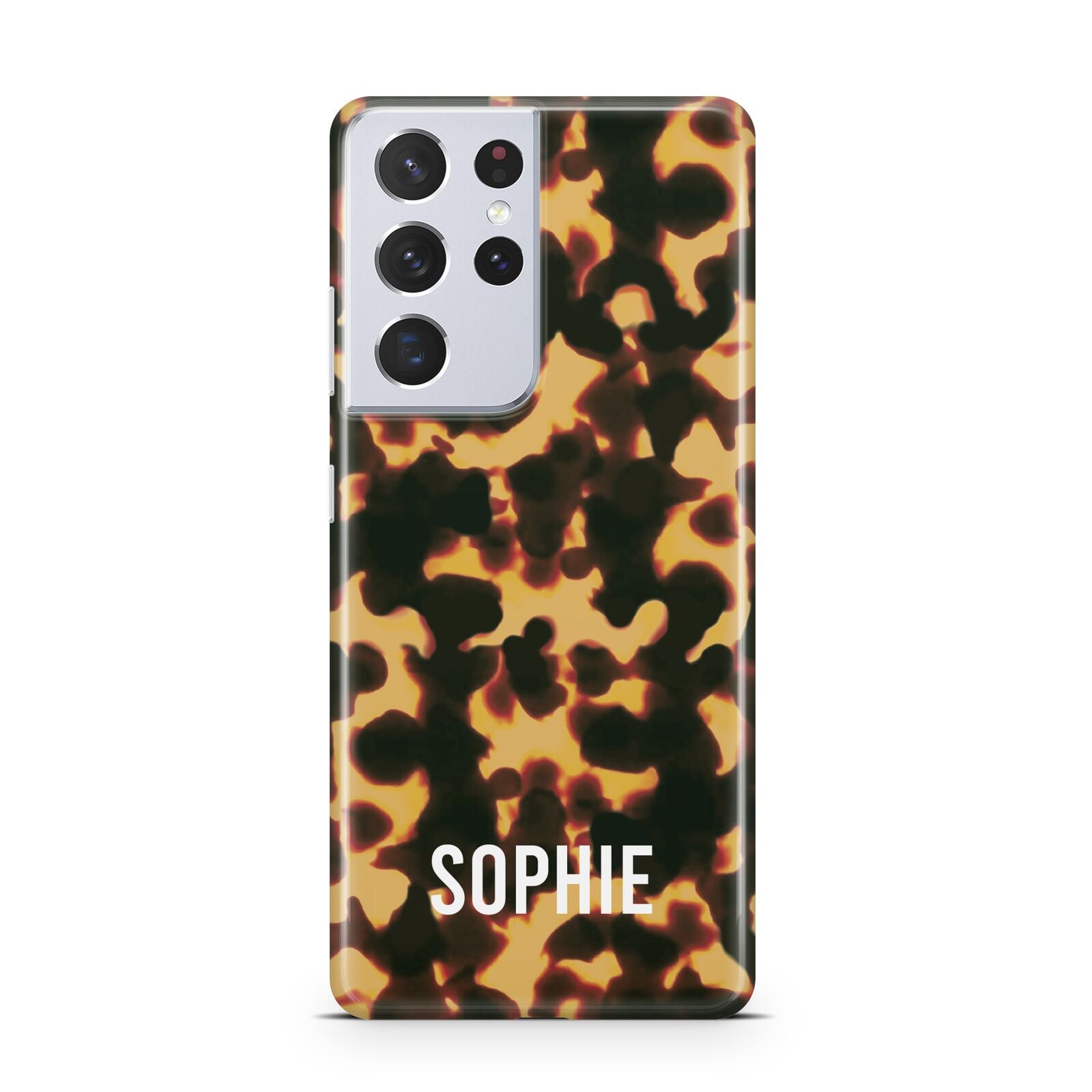 Personalised Tortoise Shell Pattern Samsung S21 Ultra Case