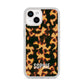 Personalised Tortoise Shell Pattern iPhone 14 Clear Tough Case Starlight
