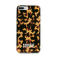 Personalised Tortoise Shell Pattern iPhone 7 Plus Bumper Case on Silver iPhone