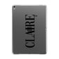 Personalised Transparent Name Apple iPad Grey Case