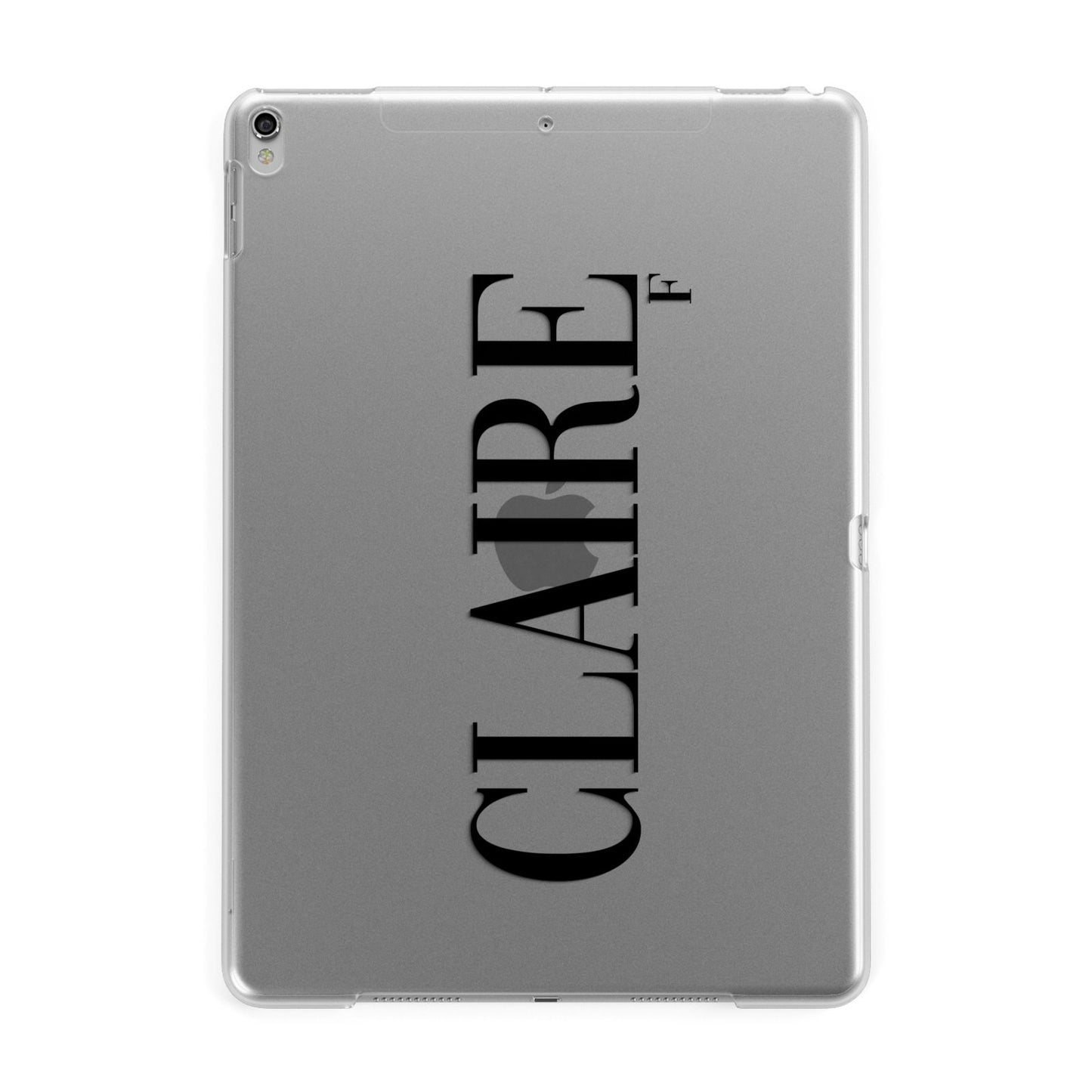 Personalised Transparent Name Apple iPad Silver Case