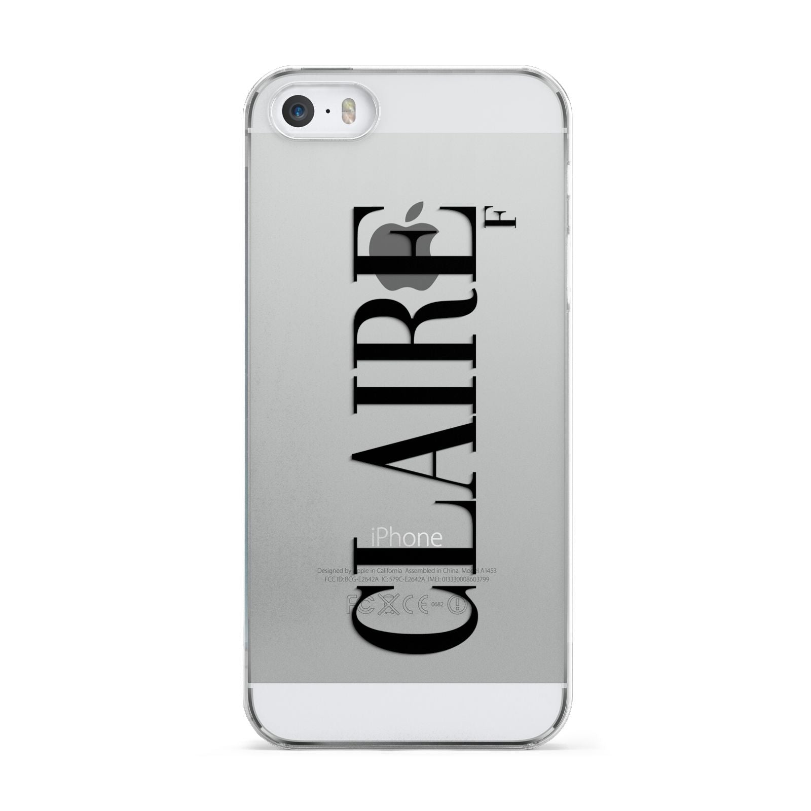 Personalised Transparent Name Apple iPhone 5 Case
