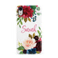 Personalised Transparent Name Roses Apple iPhone XR White 3D Snap Case