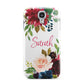 Personalised Transparent Name Roses Samsung Galaxy S4 Case
