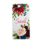 Personalised Transparent Name Roses iPhone 8 Plus 3D Snap Case on Gold Phone