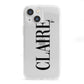 Personalised Transparent Name iPhone 13 Mini Clear Bumper Case
