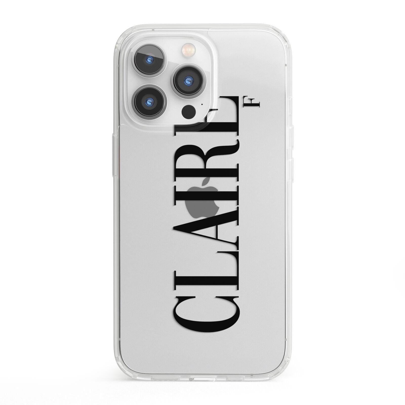 Personalised Transparent Name iPhone 13 Pro Clear Bumper Case