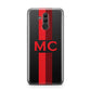 Personalised Transparent Red Bordeaux Stripe Huawei Mate 20 Lite