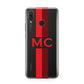 Personalised Transparent Red Bordeaux Stripe Huawei Nova 3 Phone Case