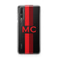 Personalised Transparent Red Bordeaux Stripe Huawei P20 Pro Phone Case