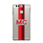 Personalised Transparent Red Bordeaux Stripe Huawei P9 Case