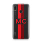 Personalised Transparent Red Bordeaux Stripe Huawei Y9 2019
