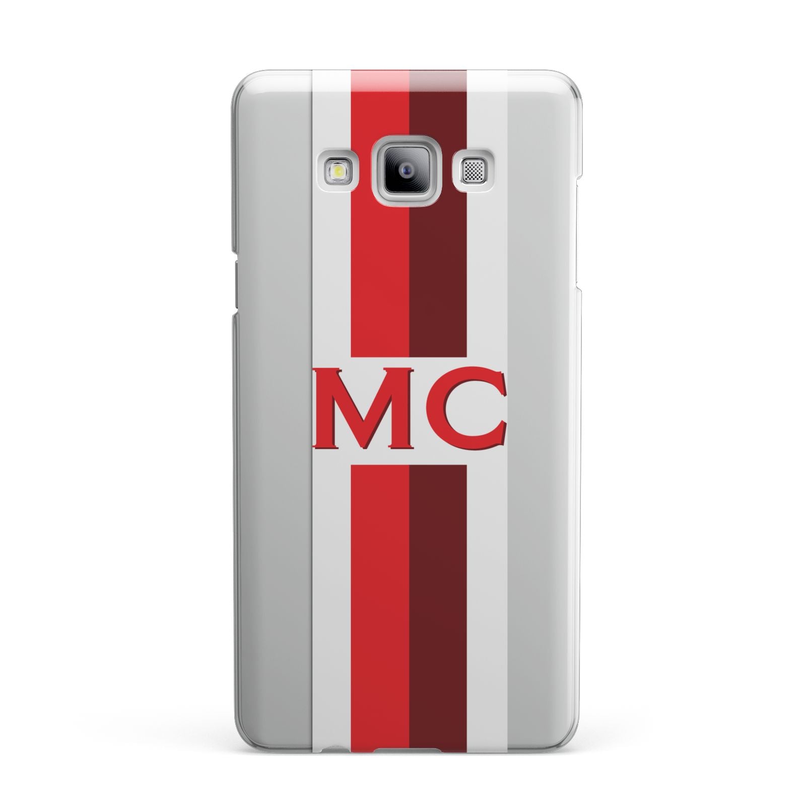 Personalised Transparent Red Bordeaux Stripe Samsung Galaxy A7 2015 Case